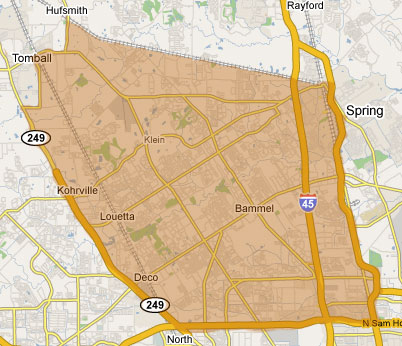 map of Spring, Texas